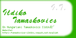 ildiko tamaskovics business card